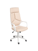 Beliani Bürostuhl DELIGHT in Beige/Weiß - (W) 64 x (H) 116 x (L) 64 cm