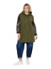 Ulla Popken Long-Weste in dunkel khaki
