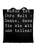 Mr. & Mrs. Panda Stofftasche Spruch Musiklehrer Danke mit Spruch in Schwarz