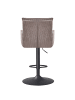 home24 home24 Barstuhl aus Textil im modernen Stil (2er-Set) in Taupe