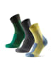 DANISH ENDURANCE Socken Light Hiking Crew in yellow/grey/green