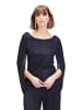 Vera Mont Blusentop im Glitzer-Look in Blau/Schwarz