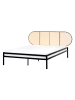 Beliani Doppelbett BOULIN in Schwarz/Braun - (W) 181 x (H) 103 x (L) 208 cm