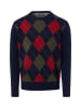 Nils Sundström Wollpullover in marine mehrfarbig - 0001
