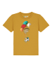 wat? Apparel T-Shirt Balloon Spaceman in Ocker