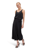 Vera Mont Satin-Bluse mit V-Ausschnitt in Schwarz