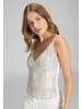 SWING Pailletten-Top in silber beige - 0001