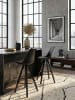 KADIMA DESIGN 2er Set Barhocker Kunstleder / Massivholz