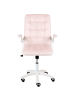 Beliani Bürostuhl DANDY in Rosa/Weiß - (W) 58 x (H) 95 x (L) 58 cm