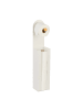 relaxdays Toilettenpapierhalter in Weiß/ Natur - (B)12 x (H)66 x (T)11 cm