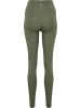 Hummel Leggings Hmlhiit Multisport Damen in DEEP LICHEN GREEN