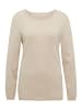 GOLDNER Kaschmirpullover Kaschmirpullover mit U-Boot Ausschnitt in bisquit