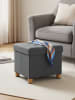 SONGMICS Sitzhocker Melisa in Dunkelgrau - (B)32 x (H)33.5 x (T)40 cm
