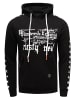 Rusty Neal Sweatshirt mit Kapuze und Front Print in Schwarz