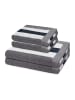 Ross 2 X Handtuch 2 X Duschtuch im Set Doubleface Stripes in Grau