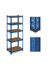 relaxdays Schwerlastregal in Blau - (B)70 x (H)180 x (T)45 cm
