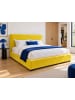 Beliani Bettrahmenbezug FITOU in Gelb - (W) 170 x (H) 75 x (L) 214 cm