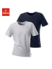H.I.S T-Shirt in marine, grau-meliert