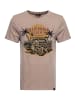 King Kerosin King Kerosin Acid Wash T-Shirt California Beach'n in latte macchiato