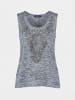 KOROSHI Damen-Tanktop mit Glitzer in blau