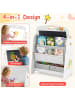 COSTWAY Kinder Staffelei mit Stuhl in Hellbraun