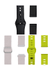 WRISTR Smartwatch-Armband (3-tlg. Set) Flex Loop-Motus-Pin in Hellgrau / Gelb / Schwarz