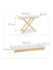 relaxdays Klapptisch in Natur/ Weiß - (B)105 x (H)70 x (T)50 cm