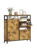 HOMCOM Schuhschrank-98L x 24B x 95H cm-Rustikal-Braun