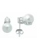 Adeliás Damen 925 Silber Ohrringe / Ohrstecker mit Zirkonia in natur