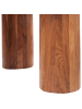 Beliani Couchtisch COLINA in Braun - (W) 80 x (H) 36 x (L) 80 cm