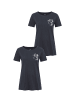 Mavi Jeans 2er-SET Design T-Shirt mit Print-Motiv, Rundhals, Kurzarm in Grau-2