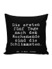 Mr. & Mrs. Panda 40 x 40 Kissen Die ersten fünf Tage... mit Spruch in Schwarz