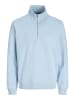 Jack & Jones Sweatshirt mit halbem Reißverschluss in Skyway