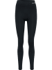 Hummel Hummel Leggings Hmlclea Yoga Damen Atmungsaktiv Schnelltrocknend Nahtlosen in BLACK MELANGE