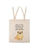 Mr. & Mrs. Panda Baumwollbeutel Mops mit Spruch in Creme