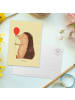 Mr. & Mrs. Panda Postkarte Igel Luftballon ohne Spruch in Gelb Pastell