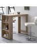 KADIMA DESIGN Stehtisch Profi | Stahl-Design, Storage, 120x107cm in Beige