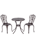 Beliani 3-tlg Bistro Set TRIORA/ANDALO in Braun