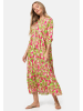 PM SELECTED Maxikleid in Grün-Fuchsia