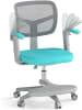 COSTWAY Schreibtischstuhl Kinder ab 3 Jahren in Türkis