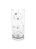 Mr. & Mrs. Panda Wasserglas Hund Dame mit Spruch in Transparent