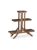 relaxdays Blumentreppe in Dunkelbraun - (B)83 x (H)82,5 x (T)28,5 cm