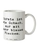 Mr. & Mrs. Panda Henkeltasse Spruch Karate Schach mit Spruch in Weiß