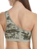 adidas Bustier ASYMETRIC BRALETTE in olive print