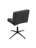 MCW 2er-Set Drehstuhl H42, Stoff/Textil dunkelgrau, Fuß schwarz