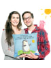 Mr. & Mrs. Panda sitzkissen Pinguin Surfer mit Spruch in Eisblau