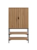 ebuy24 Vitrinenschrank Jaipur Eiche Dekor 80 x 40 cm