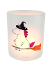 Mr. & Mrs. Panda Windlicht aus Glas Einhorn Hexe ohne Spruch in Transparent