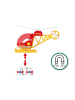 Brio Brio Aktionsspiel Feuerwehr-Hubschrauber in bunt