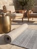 KADIMA DESIGN ESERA Outdoorteppich Grau 80x150 Streifen Polypropylen Wohnzimmer in Grau